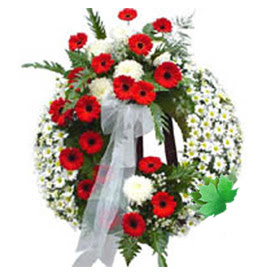 Cenaze çelengi cenaze çiçek modeli  Muş uluslararası çiçek gönderme 